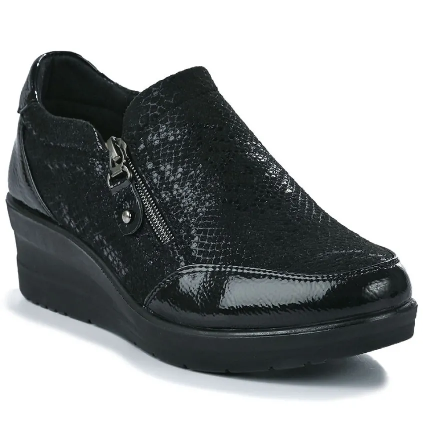 Chaussures Confort|LADY CONFORT Chaussures Confort Avec Elastiques Noir