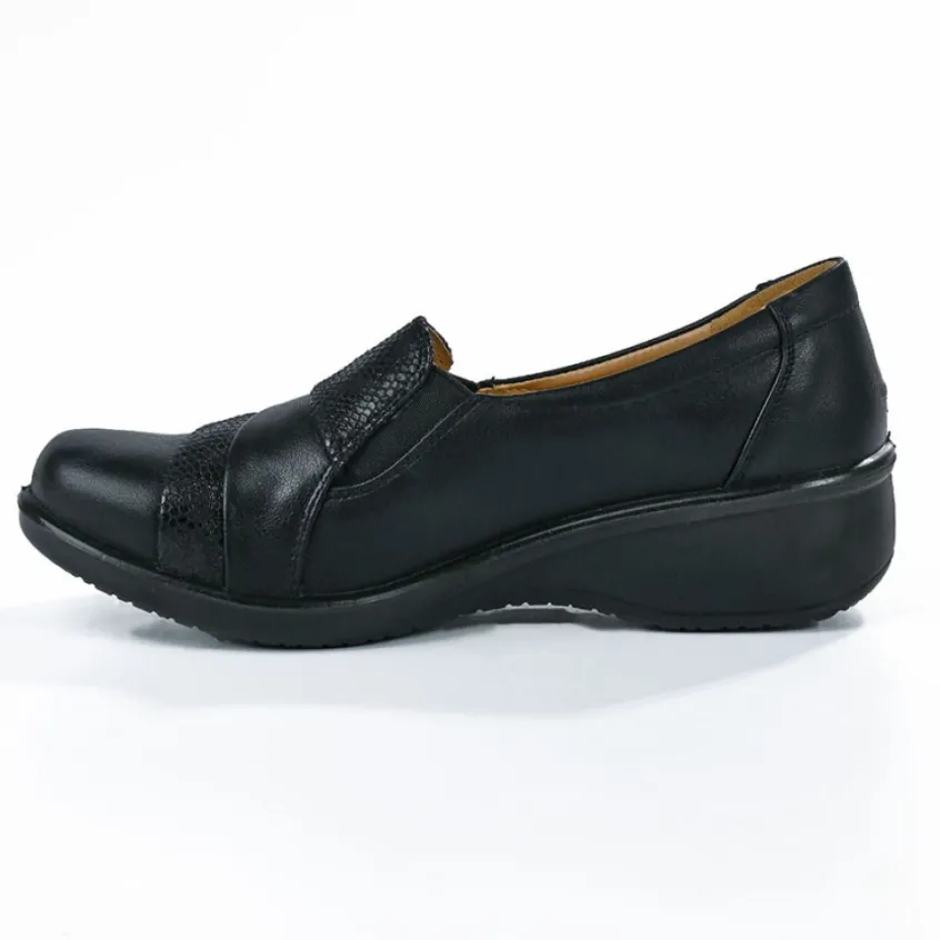 Chaussures Confort|LADY CONFORT Chaussures Confort Avec Elastiques Noir