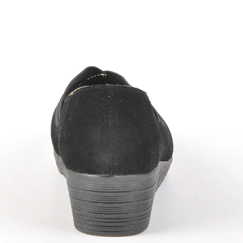 Chaussures Confort|LADY CONFORT Chaussures Confort Avec Elastiques Noir