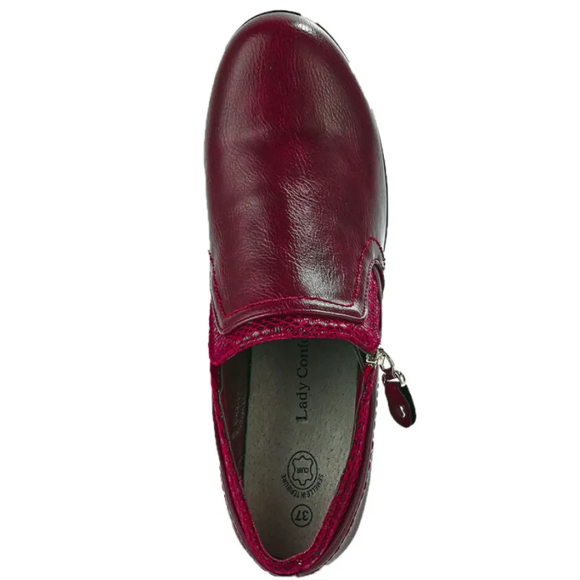 Chaussures Confort|LADY CONFORT Chaussures Confort Femme Bordeaux