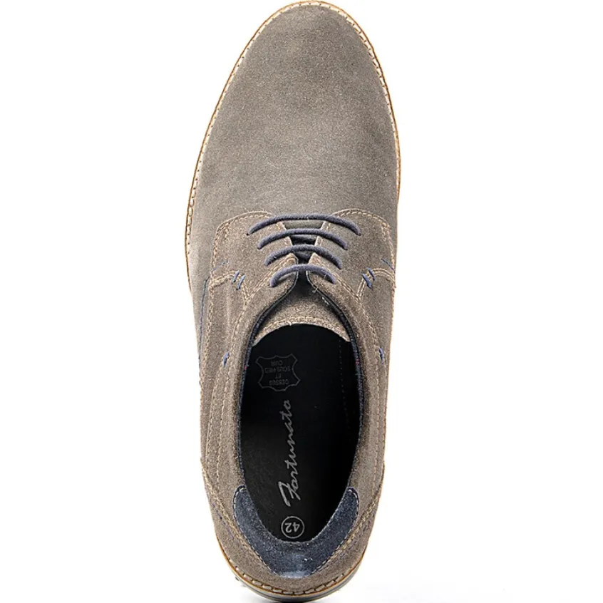 Derbies, Chaussures De Ville|FORTUNATO Derbies Aspect Daim Gris