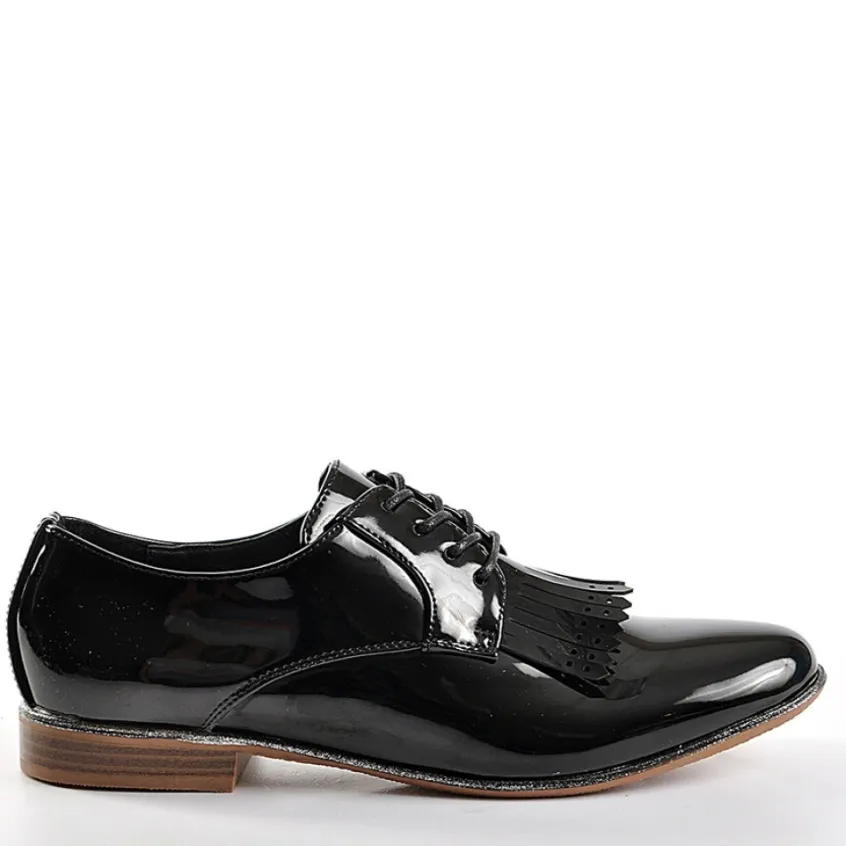 Derbies|ANA LUNA Derbies Avec Franges Vernis Noir