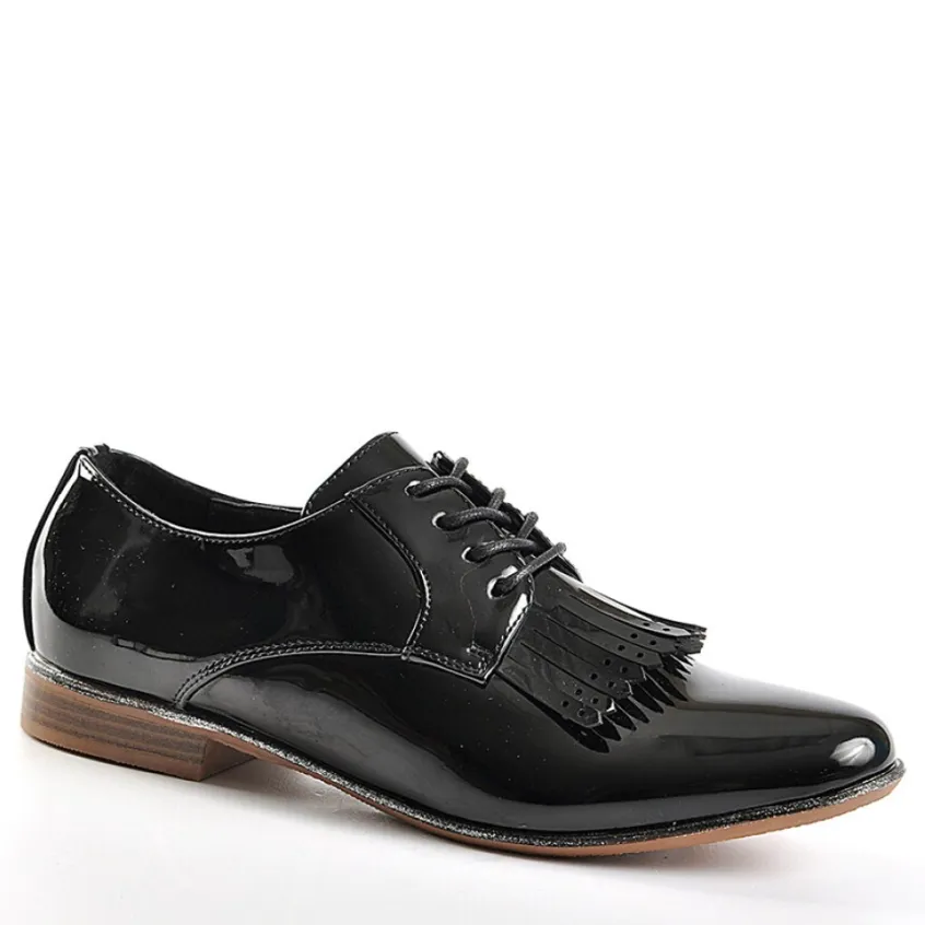 Derbies|ANA LUNA Derbies Avec Franges Vernis Noir