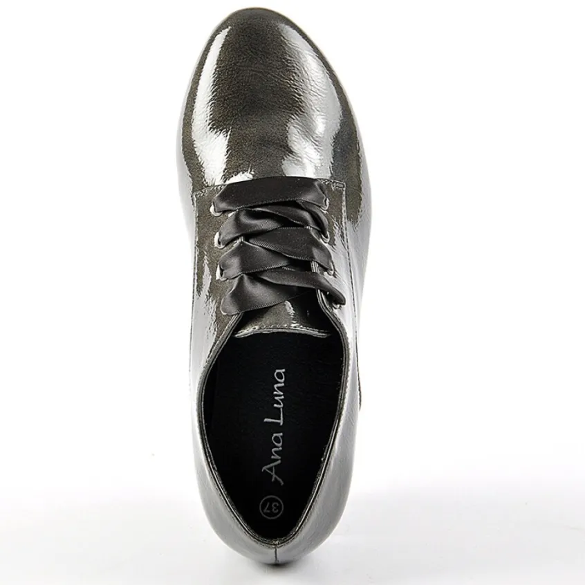 Derbies|ANA LUNA Derbies Avec Lacets Ruban Gris