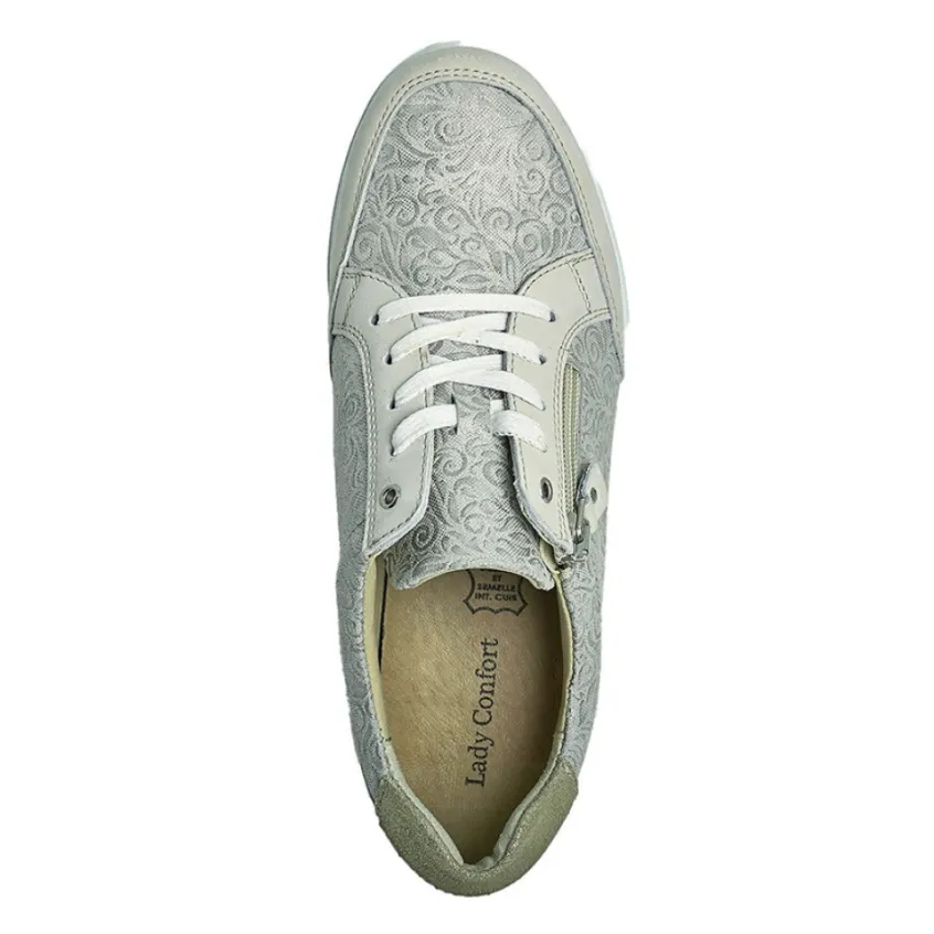 Chaussures Confort|LADY CONFORT Derbies Femme Argentes