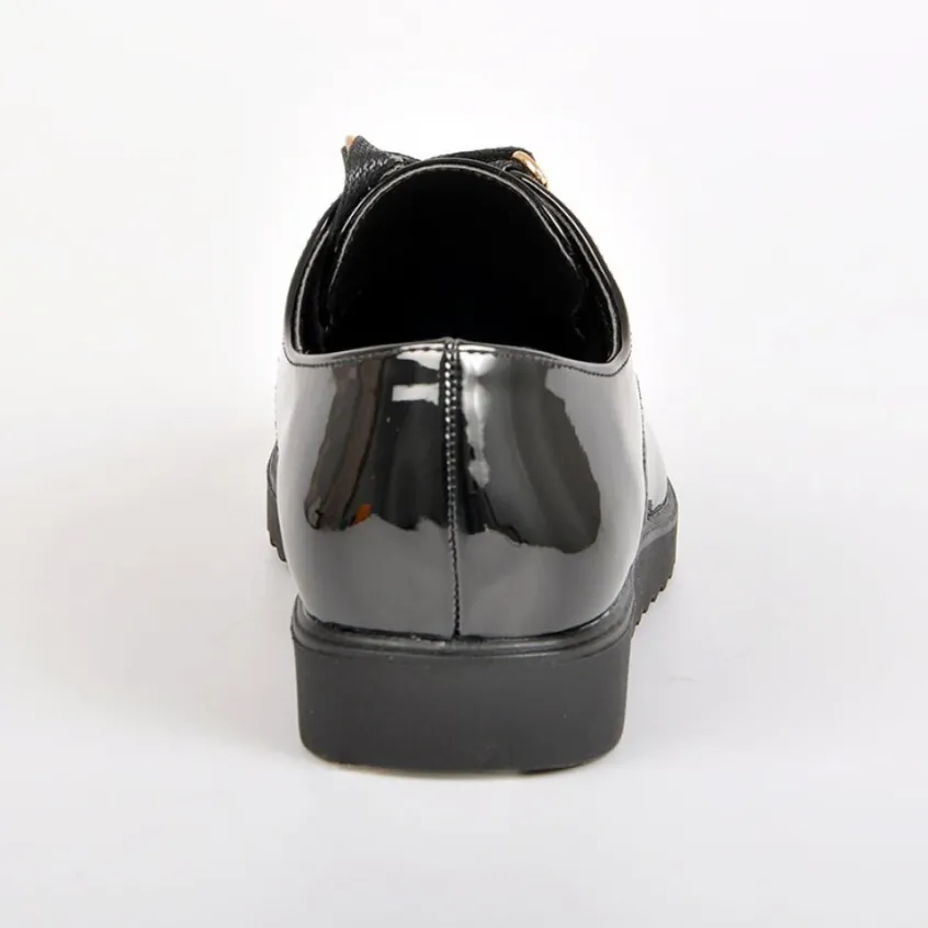 Derbies|VICE VERSA Derbies Femme Avec Petits Clous Vernis Noir