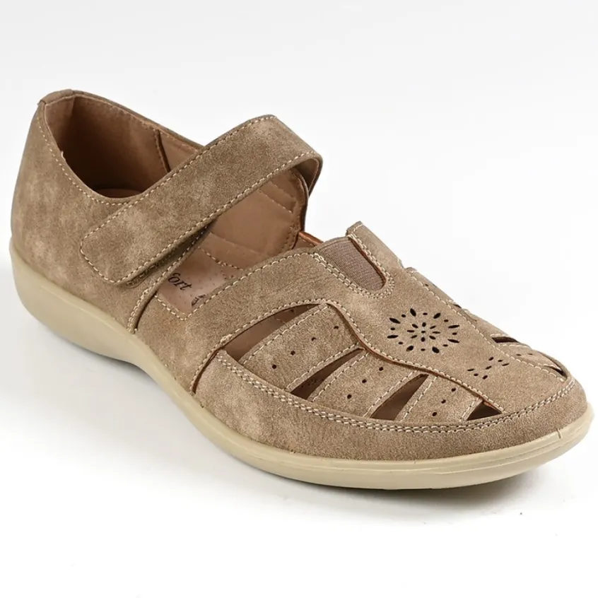 Chaussures Confort|LADY CONFORT Derbies Femme Beige