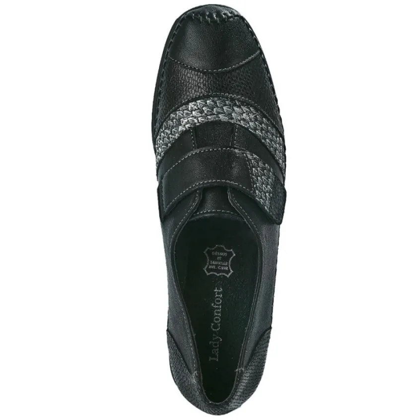 Chaussures Confort|LADY CONFORT Derbies Femme Noir