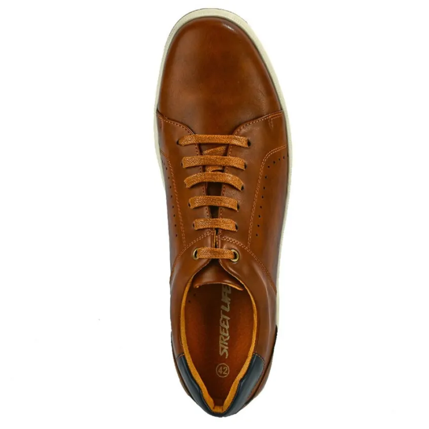 Baskets, Sneakers|STREET LIFE Derbies Homme Marron