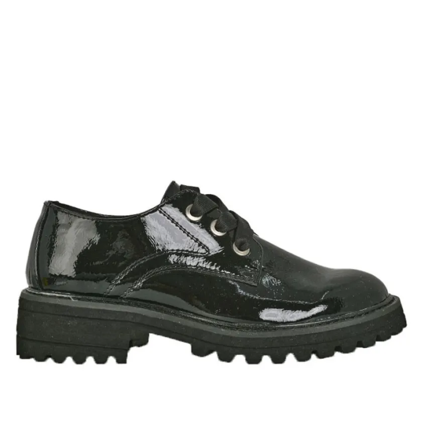 Derbies|VICE VERSA Derbies Plateforme Femme Vernis Noir Crantees