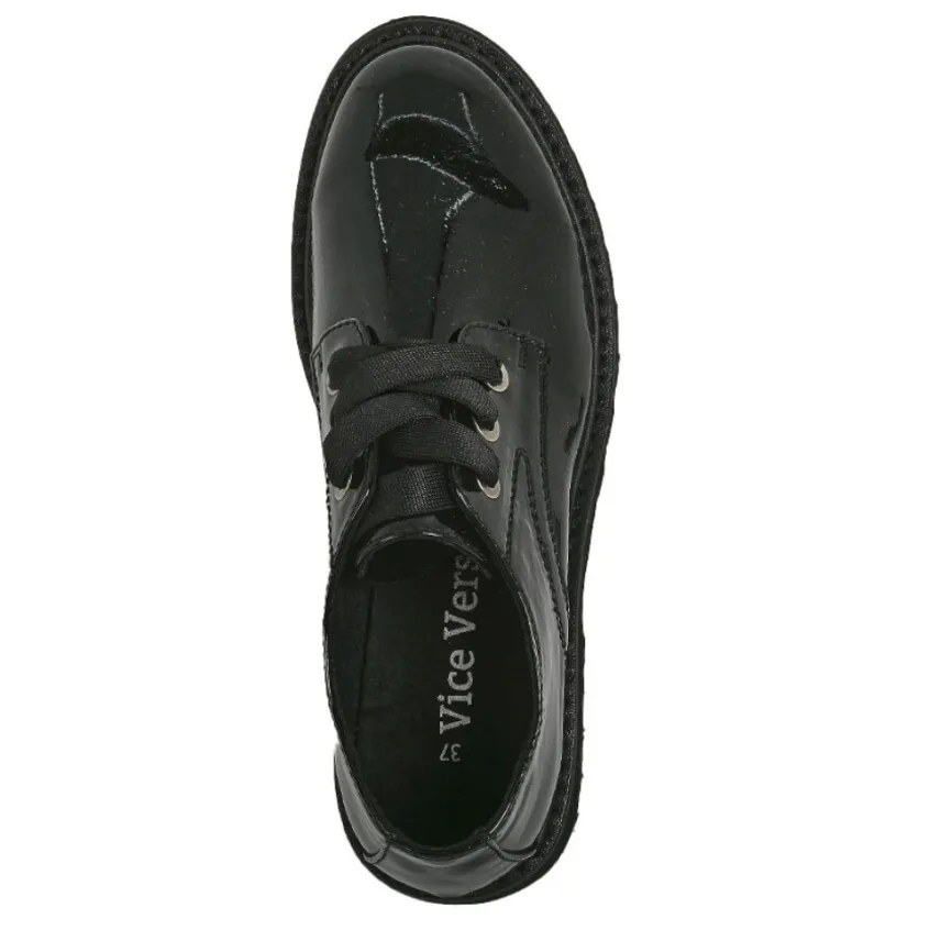 Derbies|VICE VERSA Derbies Plateforme Femme Vernis Noir Crantees