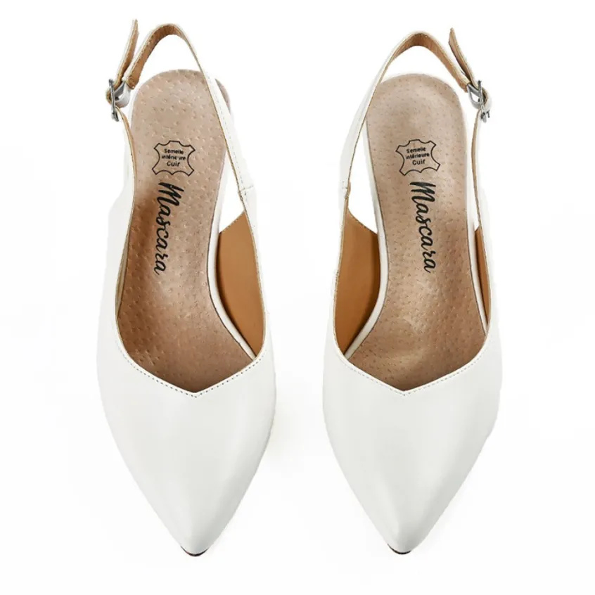 Escarpins|MASCARA Escarpins A Brides Femme Blanc