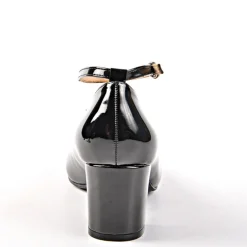 Escarpins|VICE VERSA Escarpins A Brides Femme Vernis Noir Talon Carre