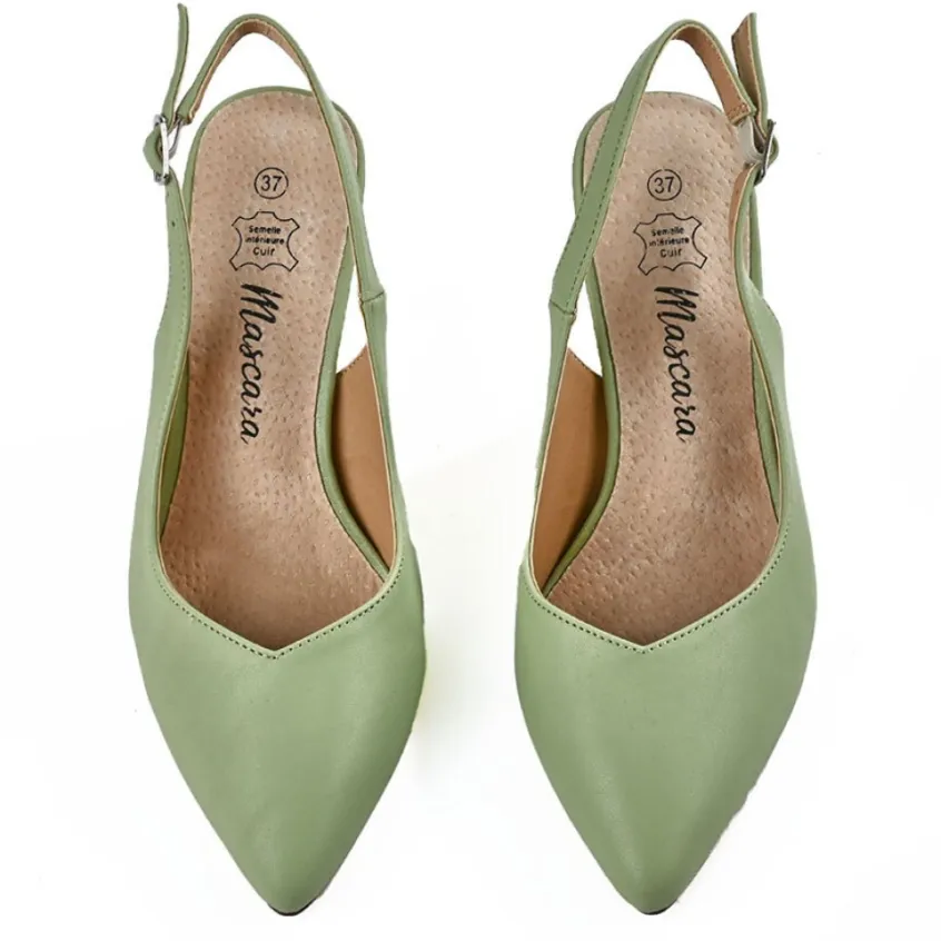 Escarpins|MASCARA Escarpins A Brides Femme Vert