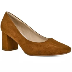 Escarpins|VICE VERSA Escarpins Femme Camel Bout Carre