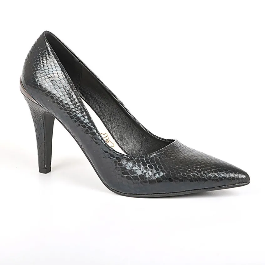 Escarpins|MASCARA Escarpins Femme Noir Effet Python