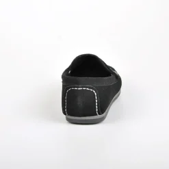 Mocassins, Chaussures Bateaux|FORTUNATO Mocassins Aspect Daim Noir