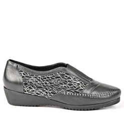 Chaussures Confort|LADY CONFORT Mocassins Confort Noir