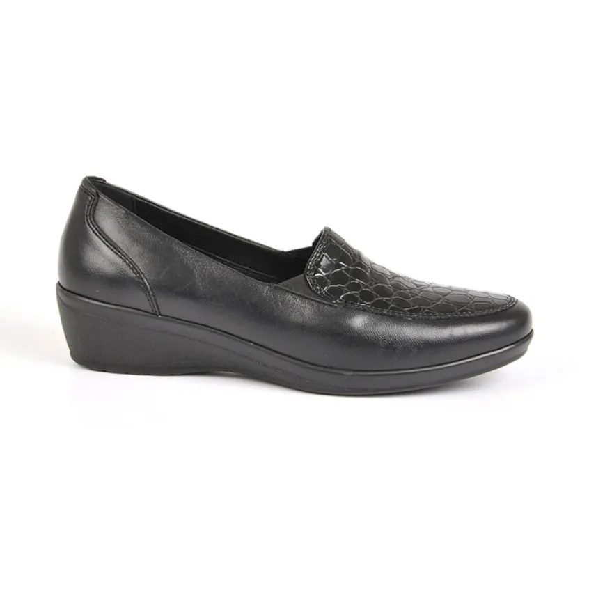 Chaussures Confort|LADY CONFORT Mocassins Femme Noir