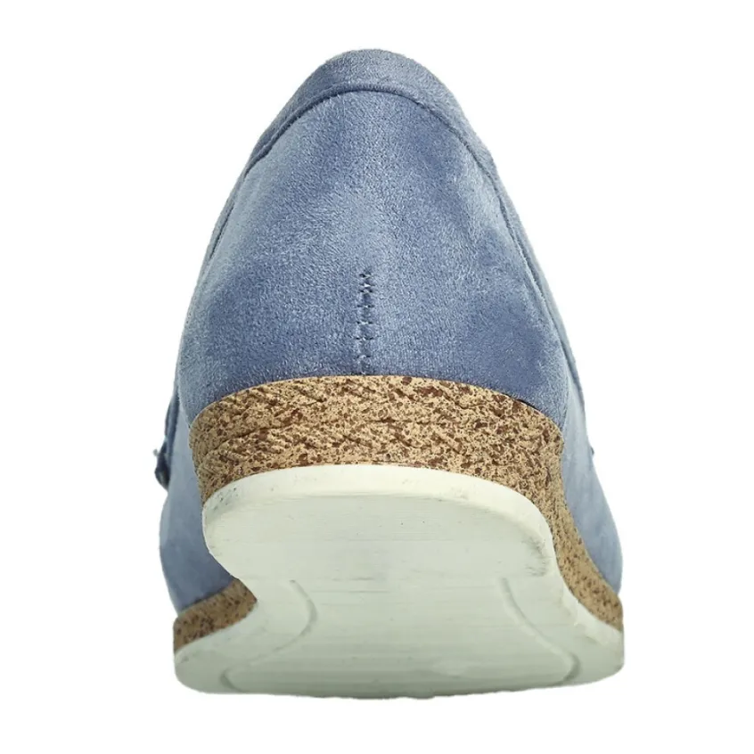 Chaussures Confort|SCALINA Mocassins Femme Bleu