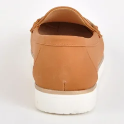 Chaussures Confort|SCALINA Mocassins Femme Camel En Cuir