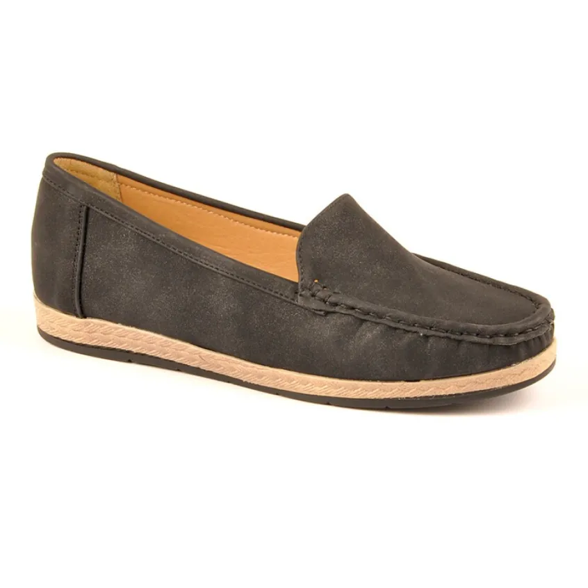 Chaussures Confort|SCALINA Mocassins Femme Noir