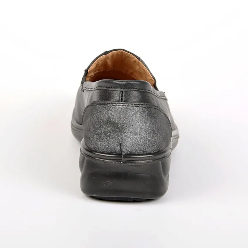 Chaussures Confort|LADY CONFORT Mocassins Femme Semelles Souples Noir