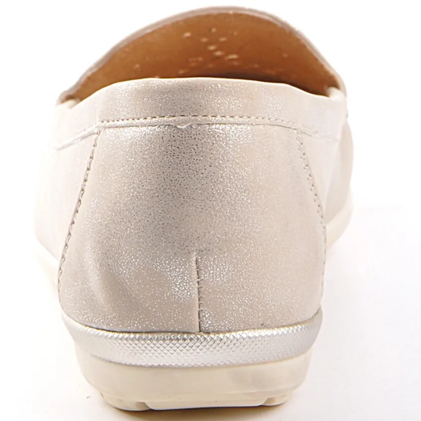 Chaussures Confort|SCALINA Mocassins Dore