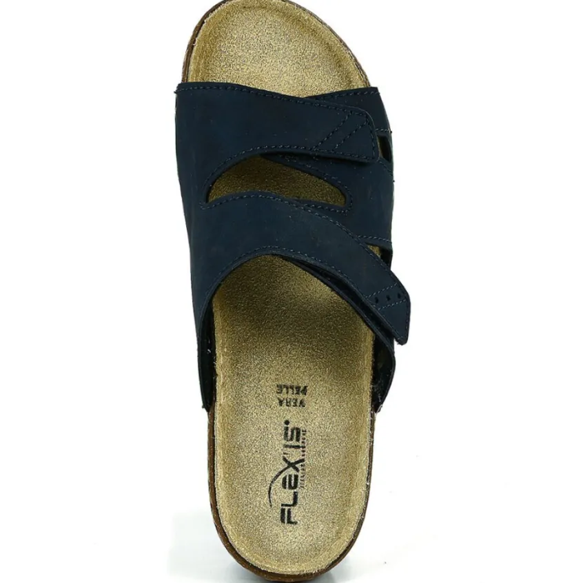 Chaussures Confort|FLEX'IS Mules A Talons Femme Bleu