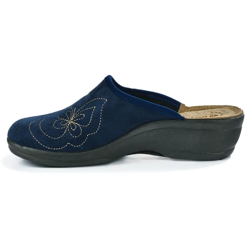 Chaussons|INBLU Mules A Talons Femme Bleu Marine