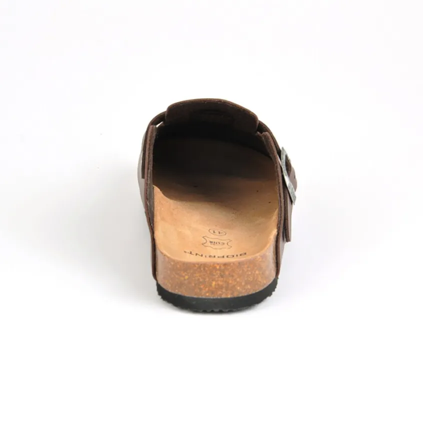 Mules, Tongs|SCHOLL Mules Homme Semelles Anatomiques Marron Cuir