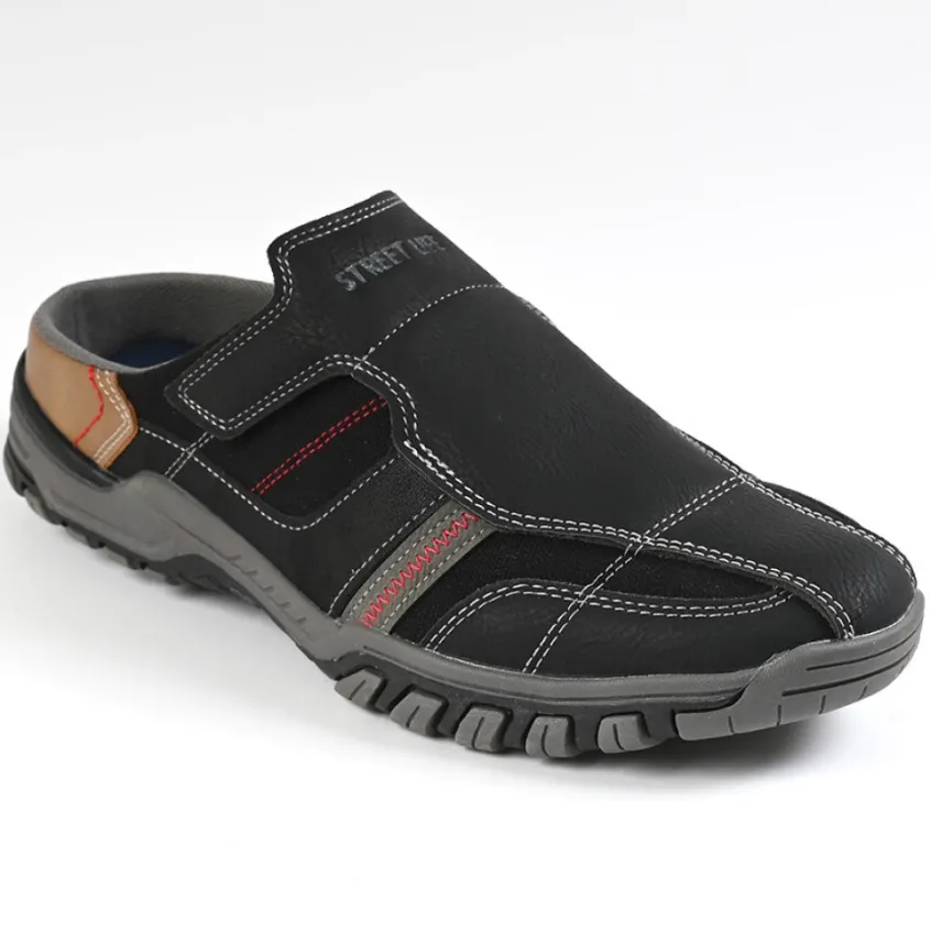 Mules, Tongs|STREET LIFE Mules Homme Noir