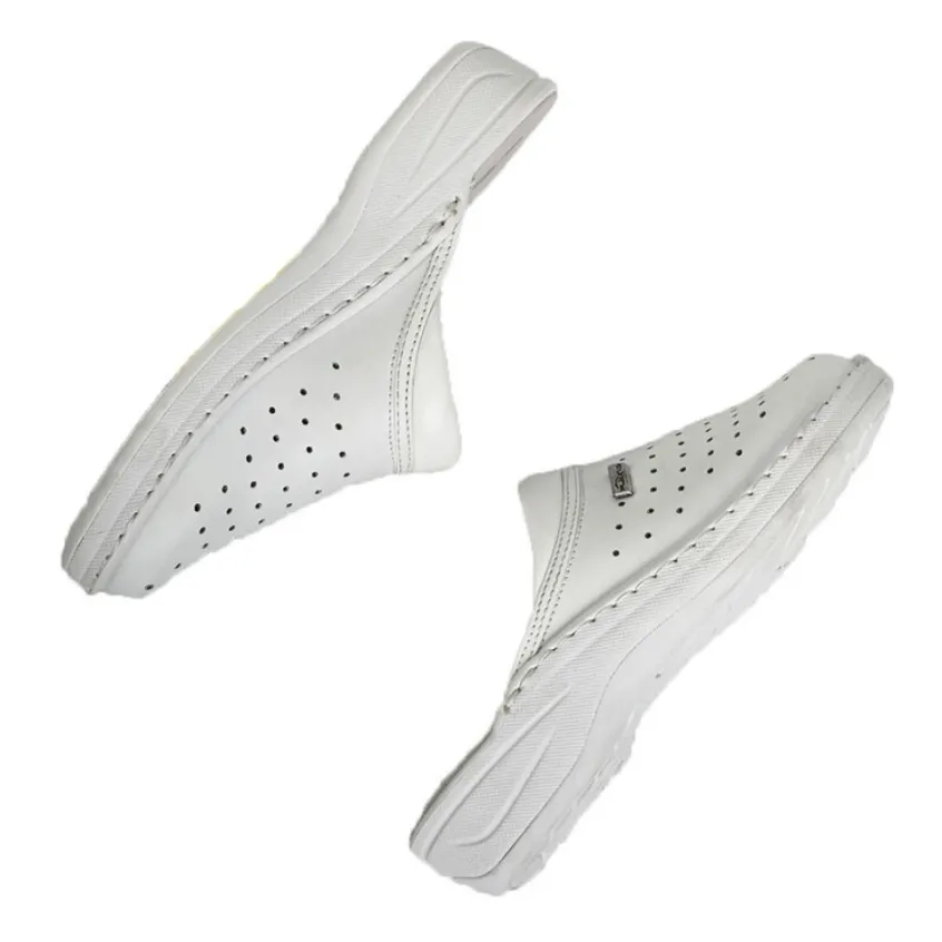 Chaussures Confort|FLEX'IS Mules Sabots Femme Blanc