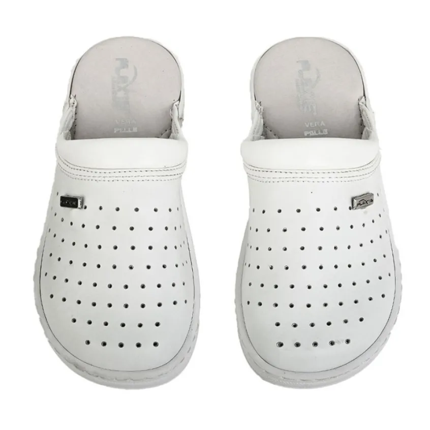 Chaussures Confort|FLEX'IS Mules Sabots Femme Blanc
