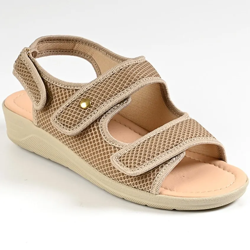 Chaussures Confort|FLEX'IS Sandales Compensees Femme Flexi's Beige