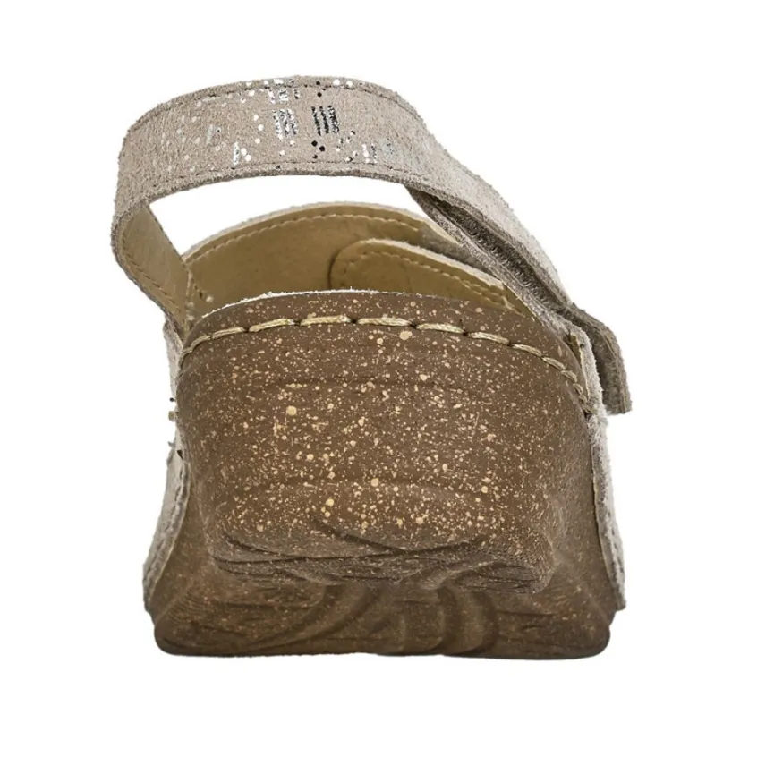 Chaussures Confort|LADY CONFORT Sandales Compensees Femme Cuir Beige