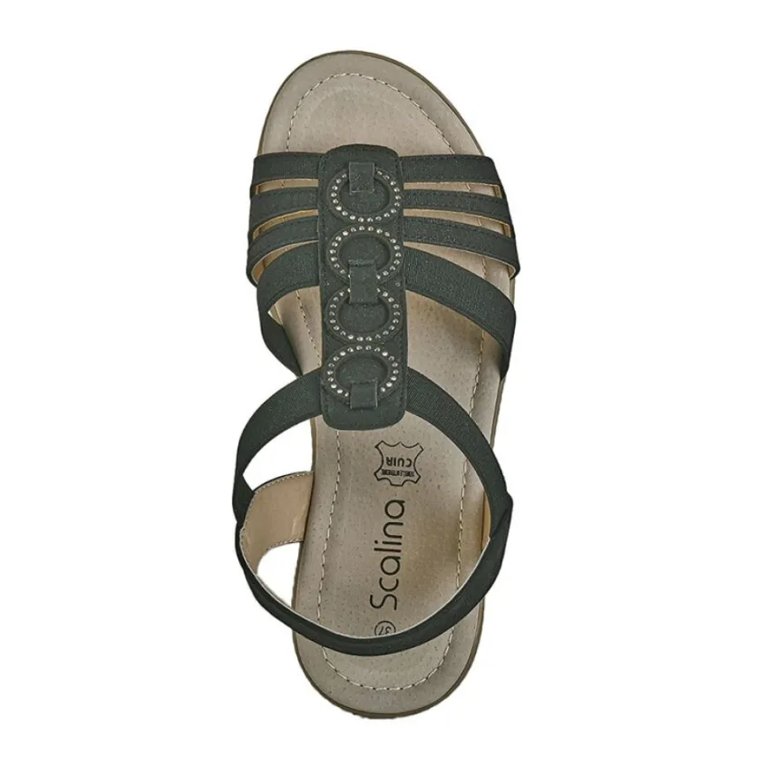 Chaussures Confort|SCALINA Sandales Compensees Noir