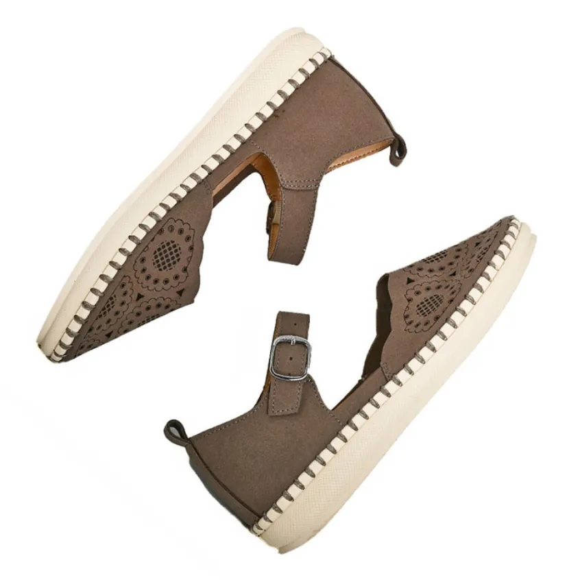 Chaussures Confort|SCALINA Sandales Femme Marron