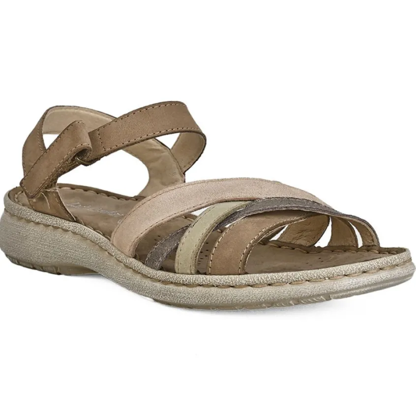 Chaussures Confort|LADY CONFORT Sandales Plates Femme Marron