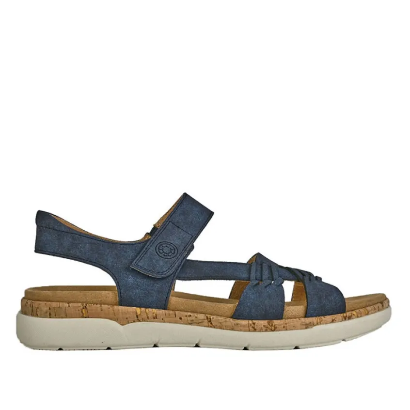 Chaussures Confort|RELIFE Sandales Plates Semelles Interieures Amovibles Bleu Marine