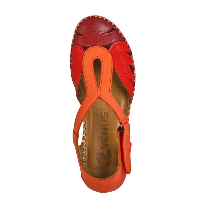 Chaussures Confort|VENUS Sandales Plates Bordeaux